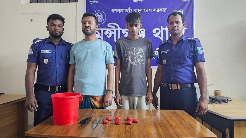 মুন্সীগঞ্জে তালিকাভুক্ত সন্ত্রাসী মিল্টনের বাড়িতে অভিযান, ককটেল উদ্ধার